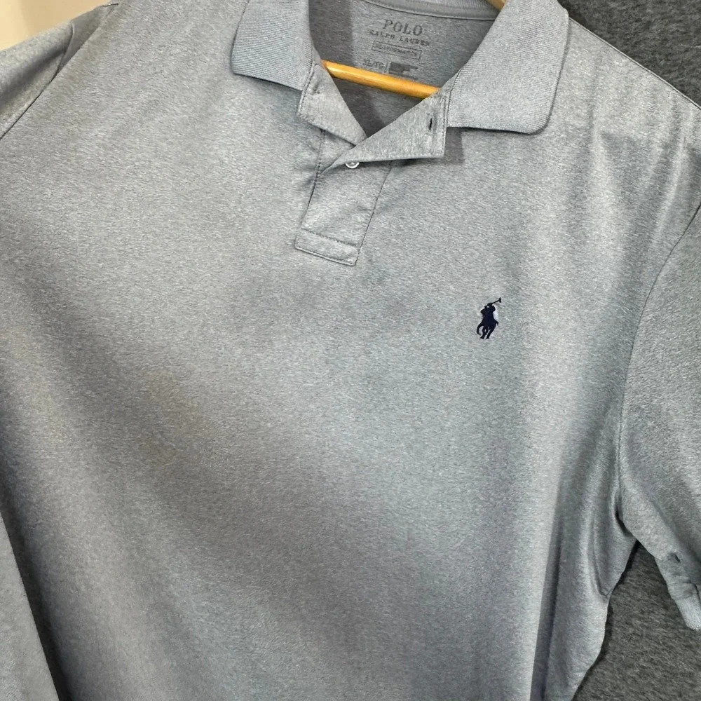 Polo Ralph Lauren Mens Performance Polo‎ Shirt XL Grey Golf  Preppy Breathable